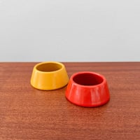 Image 1 of Arabia Finland Kilta Red and Yellow Egg Rings