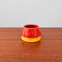 Image 2 of Arabia Finland Kilta Red and Yellow Egg Rings