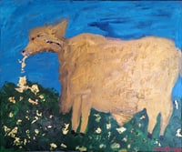 Image 1 of Cash cow acrylic art on stretched Canvas