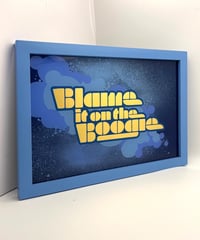 Image 4 of Blame it on the Boogie  - 23 Carat Gold Gilded Glass Wall Art