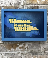 Image 5 of Blame it on the Boogie  - 23 Carat Gold Gilded Glass Wall Art