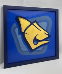 Image 1 of C  - Letter - Framed Reverse Painted and Gold Gilded Glass