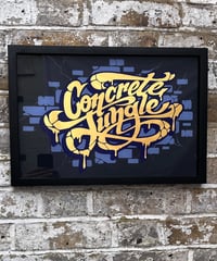 Image 5 of Concrete Jungle  - Framed Reverse Painted and Gold Gilded Glass