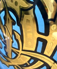 Image 5 of D  - Letter - Framed Reverse Painted and Gold Gilded Glass