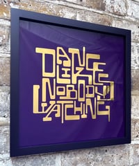 Image 4 of Dance Like Nobody's Watching  - 23 Carat Gold Gilded Glass Wall Art