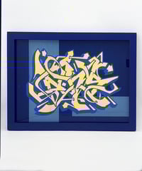 Image 1 of Dens - Framed Reverse Painted and Gold Gilded Glass