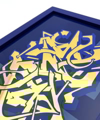 Image 2 of Dens - Framed Reverse Painted and Gold Gilded Glass