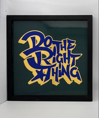 Image 1 of Do The Right Thing - 23 Carat Gold Gilded Glass Wall Art