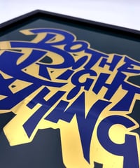 Image 2 of Do The Right Thing - 23 Carat Gold Gilded Glass Wall Art