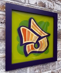 Image 6 of E - Letter - Framed Reverse Painted and Gold Gilded Glass