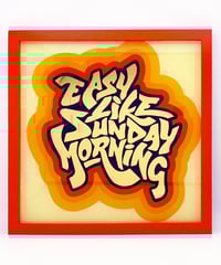 Image 1 of Easy Like Sunday Morning  - 23 Carat Gold Gilded Glass Wall Art