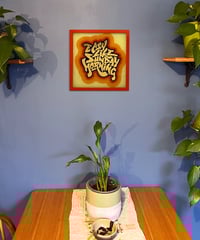 Image 3 of Easy Like Sunday Morning  - 23 Carat Gold Gilded Glass Wall Art