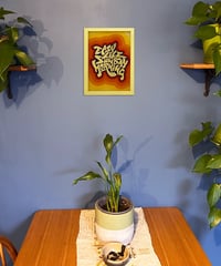 Image 3 of Easy Like Sunday Morning  A4 - 23 Carat Gold Gilded Glass Wall Art