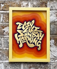 Image 5 of Easy Like Sunday Morning  A4 - 23 Carat Gold Gilded Glass Wall Art