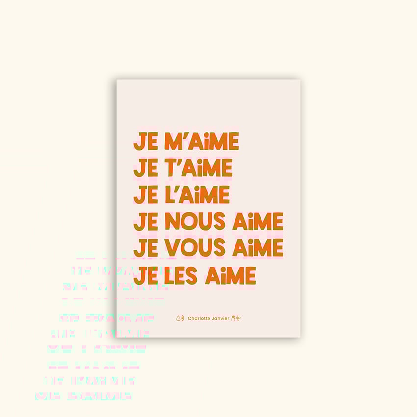 Image of A5 - JE M'AIME - ORANGE