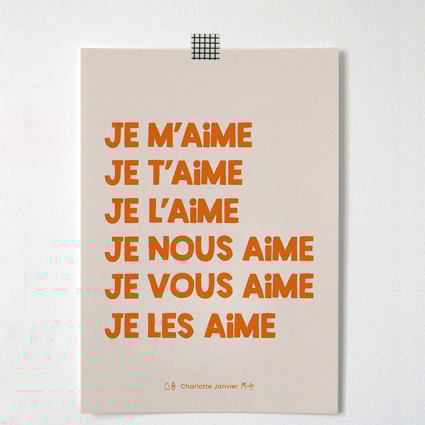 Image of A5 - JE M'AIME - ORANGE
