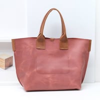 Image 3 of Market Tote small vintage soft brick