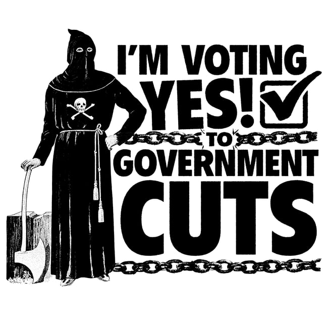 GOVERNMENT CUTS ✅  10 x STICKERS