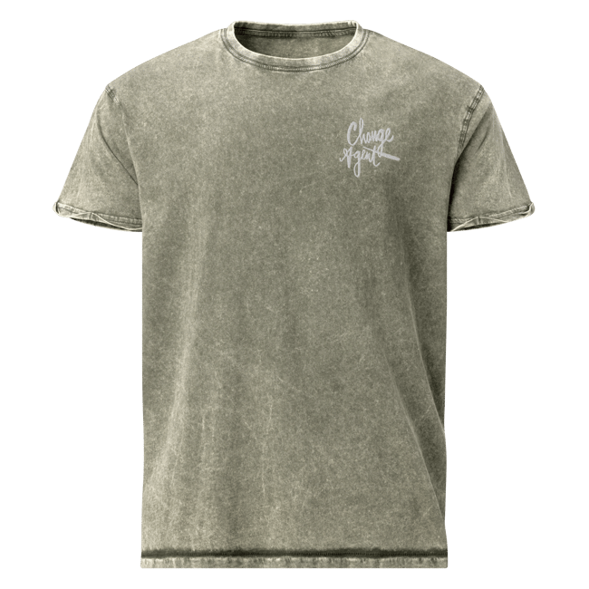 Embroidered Stone Wash White