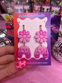 Image 1 of Blossom bunny dangle earrings 