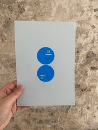 Image 1 of 'Happy Sad Face' A5 Hand-Pulled Screen Print on Coloured Card