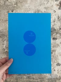 Image 3 of 'Happy Sad Face' A5 Hand-Pulled Screen Print on Coloured Card