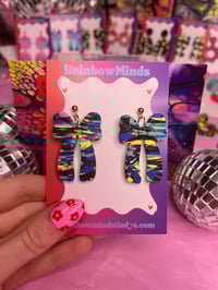 Image 1 of Retro funk bow earrings