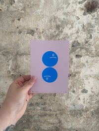 Image 1 of 'Happy Sad Faces' A6 Hand-Pulled Screen Print on Coloured Card