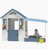 Image 2 of Ellington Wooden Playhouse With Sandbox - White