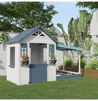 Image 5 of Ellington Wooden Playhouse With Sandbox - White