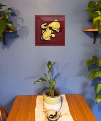 Image 3 of F - Letter - Framed Reverse Painted and Gold Gilded Glass