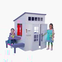 Image 2 of Lochlan Modern Wooden Playhouse - White