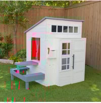 Image 4 of Lochlan Modern Wooden Playhouse - White