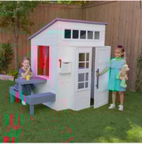 Image 3 of Lochlan Modern Wooden Playhouse - White