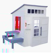 Image 1 of Lochlan Modern Wooden Playhouse - White