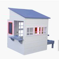 Image 8 of Lochlan Modern Wooden Playhouse - White