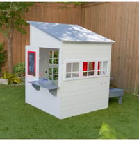 Image 9 of Lochlan Modern Wooden Playhouse - White
