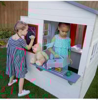 Image 11 of Lochlan Modern Wooden Playhouse - White