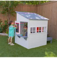 Image 13 of Lochlan Modern Wooden Playhouse - White