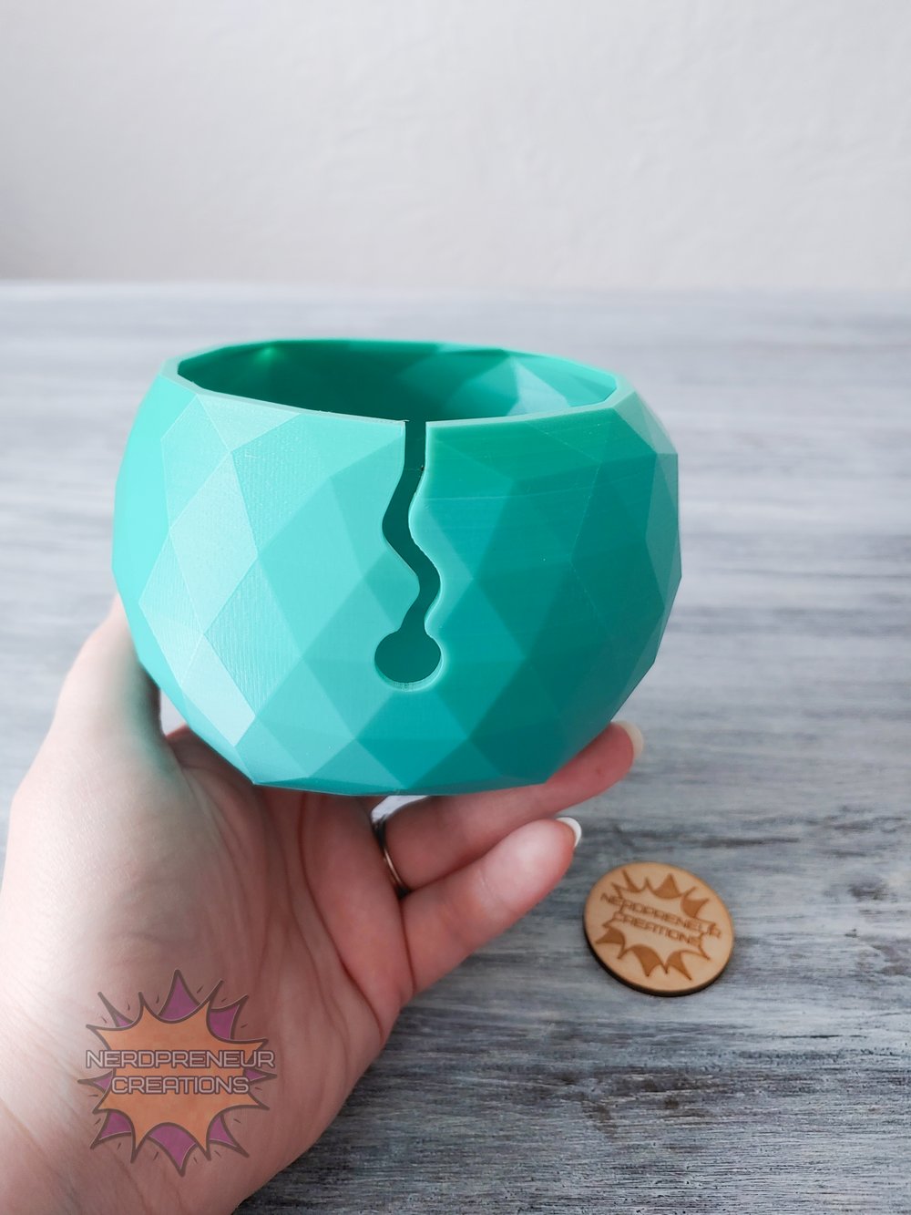Image of Small 3D Printed Yarn Bowl - Yarn Storage