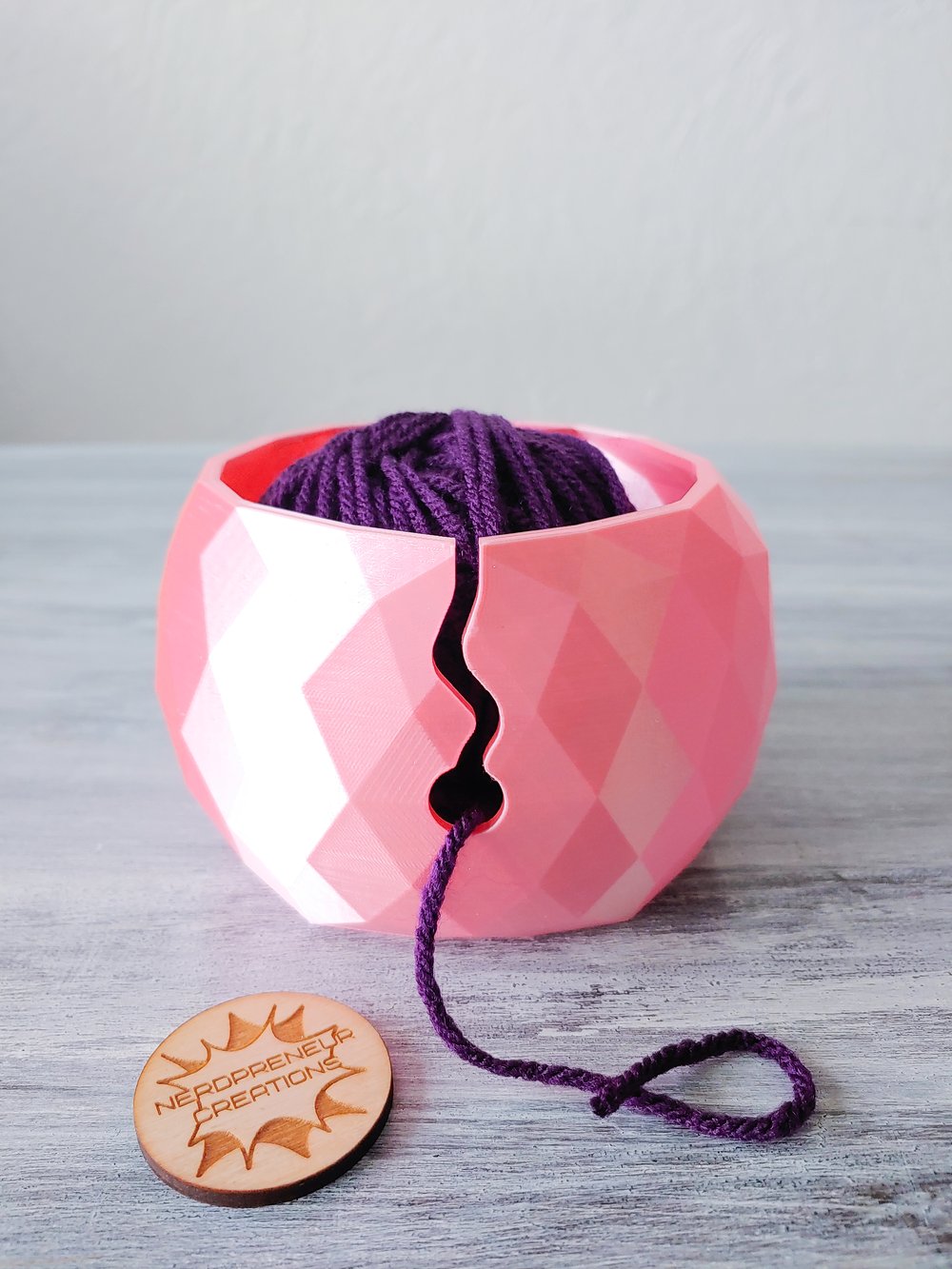 Image of Small 3D Printed Yarn Bowl - Yarn Storage