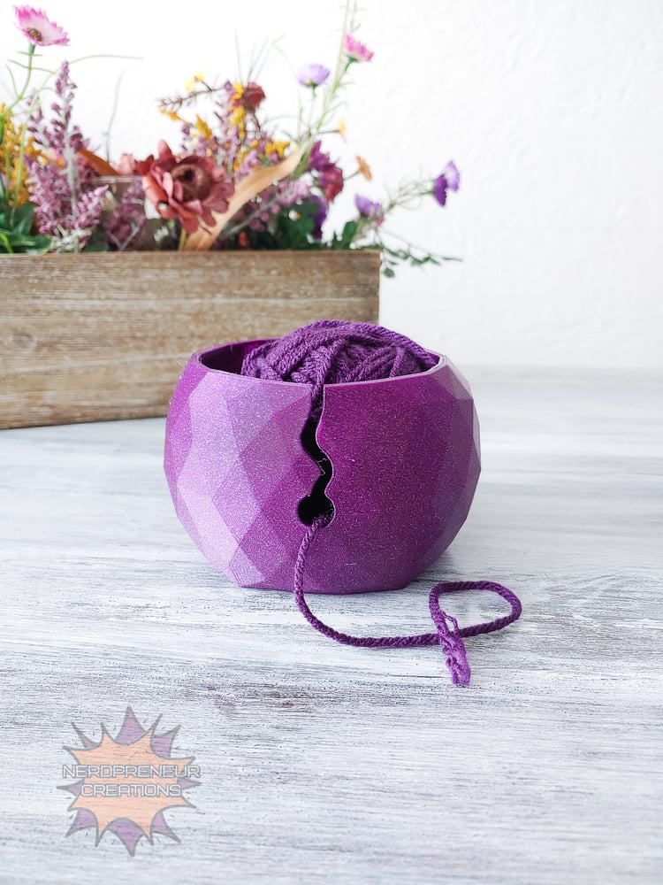 Image of Small 3D Printed Yarn Bowl - Yarn Storage