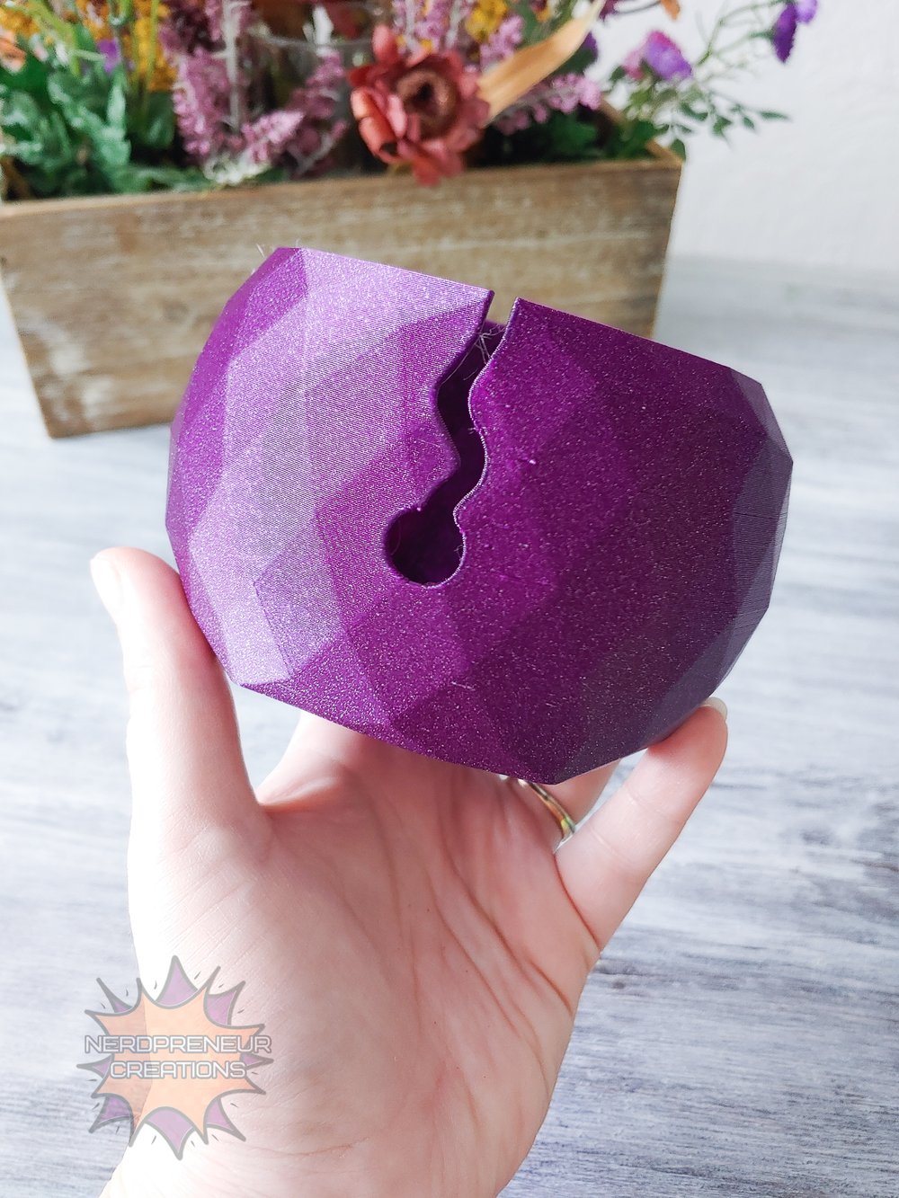 Image of Small 3D Printed Yarn Bowl - Yarn Storage