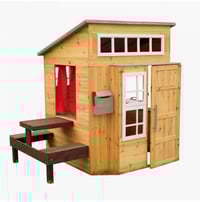 Image 1 of Lochlan Modern Wooden Playhouse - Natural 