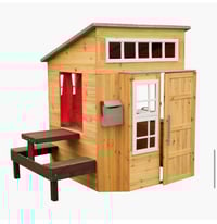 Image 10 of Lochlan Modern Wooden Playhouse - Natural 