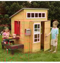 Image 2 of Lochlan Modern Wooden Playhouse - Natural 