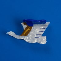 Image 2 of Girl & Swan Hair Claw by Lisa Junius