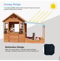 Image 5 of Ellington Wooden Playhouse With Sandbox - Natural 