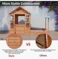 Image 6 of Ellington Wooden Playhouse With Sandbox - Natural 