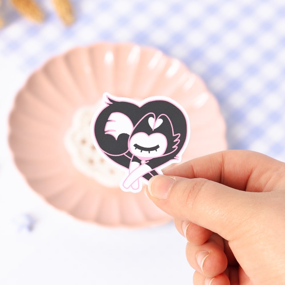 Image of Sticker Cat From Hell Frog Mushroom